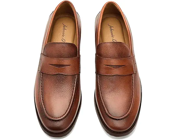 Supply Lab Johnnie-O J-Flex Penny Leather Men's Whiskey