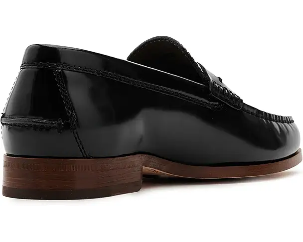 Supply Lab Johnston & Murphy Collection Baldwin Penny Loafers Men's Black Brush-Off Full Grain