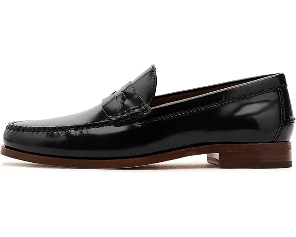 Supply Lab Johnston & Murphy Collection Baldwin Penny Loafers Men's Black Brush-Off Full Grain