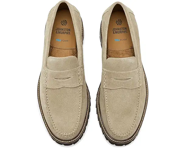 Supply Lab Johnston & Murphy Collier Penny Loafers Men's Beige Suede