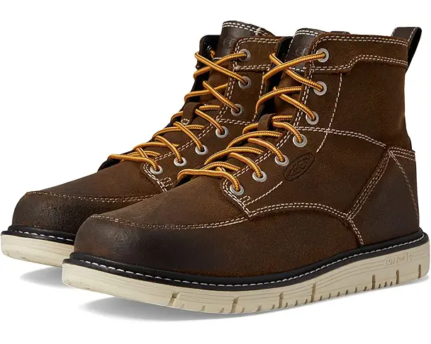 supply lab KEEN Utility San Jose 6" (Soft Toe) Men's Coffee Bean/Star White