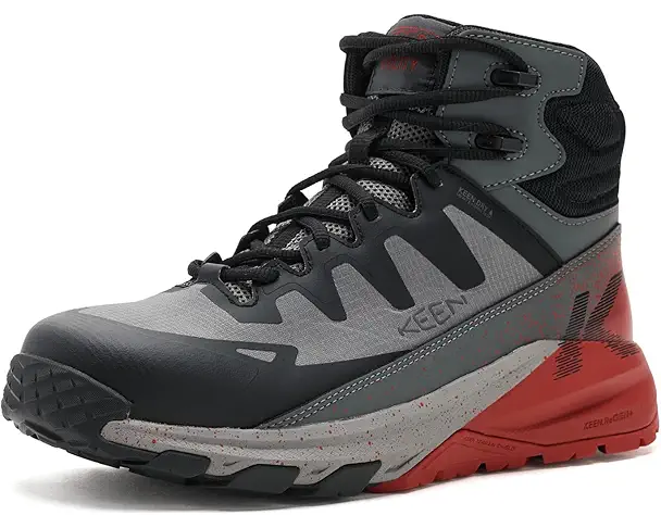 supply lab KEEN Utility Targhee Blur Waterproof Work Boots (Carbon Toe) Men's Steel Grey/Black