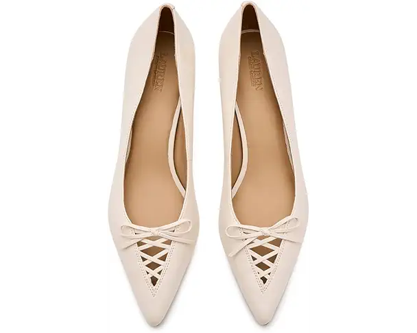 Supply Lab Lauren Ralph Lauren Adrienne Lace-Up Nappa Leather Pumps Women's Soft White