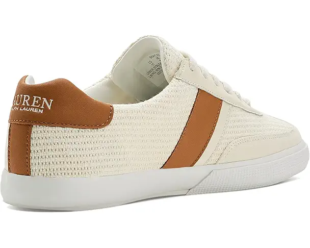 Supply Lab Lauren Ralph Lauren Braylee Mesh & Leather Sneakers Women's Classic Caramel/White