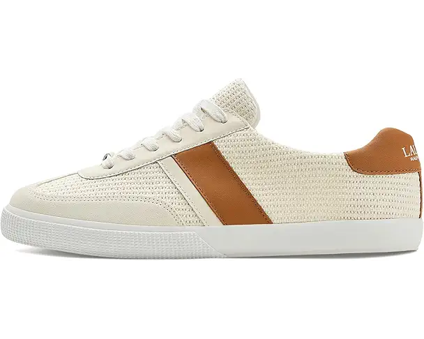 Supply Lab Lauren Ralph Lauren Braylee Mesh & Leather Sneakers Women's Classic Caramel/White