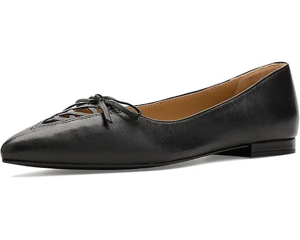 supply lab Lauren Ralph Lauren Londyn Lace-Up Nappa Leather Ballet Flats Women's Black