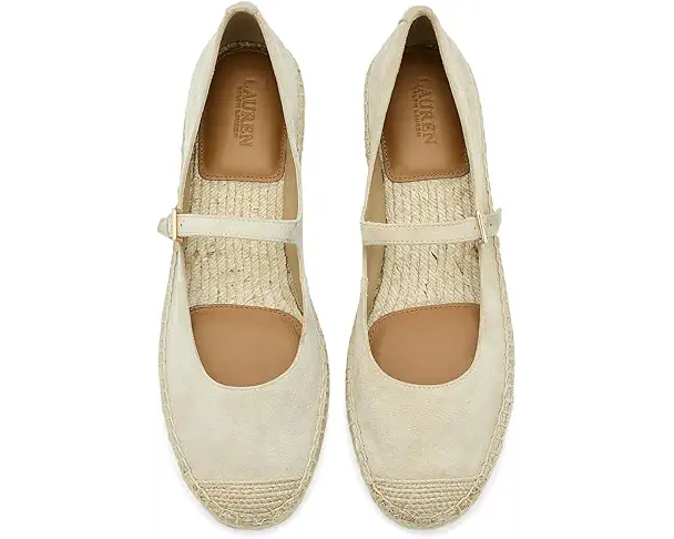Supply Lab Lauren Ralph Lauren Luize Suede Mary Jane Espadrille Women's Birch Tan