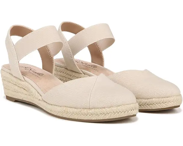 supply lab LifeStride Kimmie Wedge Espadrilles Women's Almond Milk