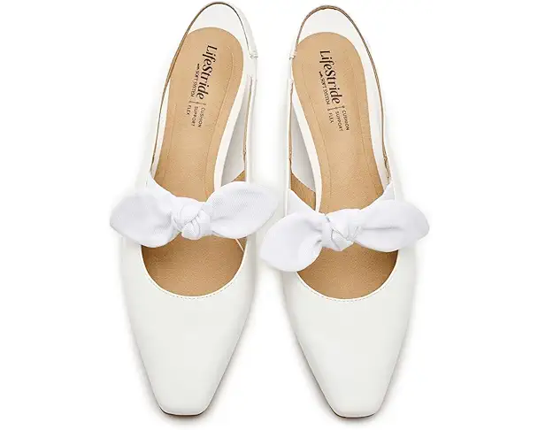 Supply Lab LifeStride Lucia Slingback Shoes Women's Bright White