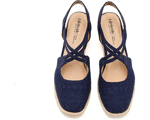 Supply Lab LifeStride Patience Espadrille Shoes Women's Lux Navy