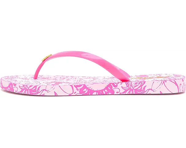 Supply Lab Lilly Pulitzer Pool Flip Flop Women's Cherry Blossom Pink Lil Fleur De Lilly Shoes
