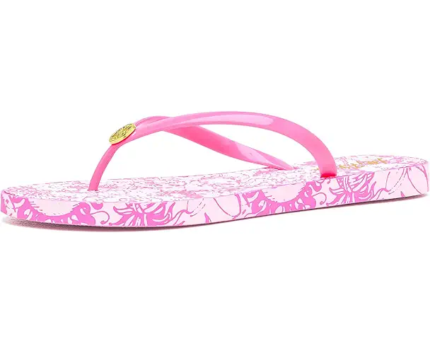 supply lab Lilly Pulitzer Pool Flip Flop Women's Cherry Blossom Pink Lil Fleur De Lilly Shoes