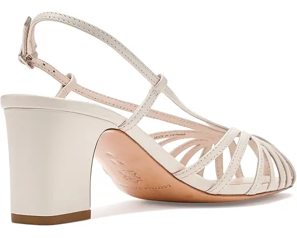 Supply Lab Loeffler Randall Priscilla Lattice Slingback Mid Heel Sandals Women's Cream