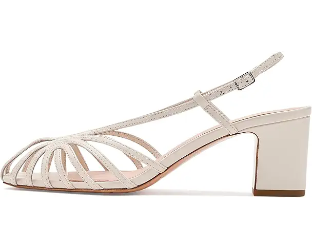 Supply Lab Loeffler Randall Priscilla Lattice Slingback Mid Heel Sandals Women's Cream
