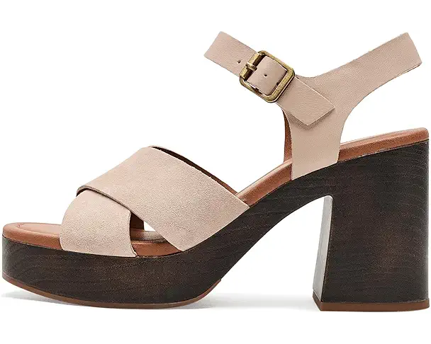 Supply Lab Lucky Brand Carsen Cross Strap Sandals Women's Cannellini/Cannellin