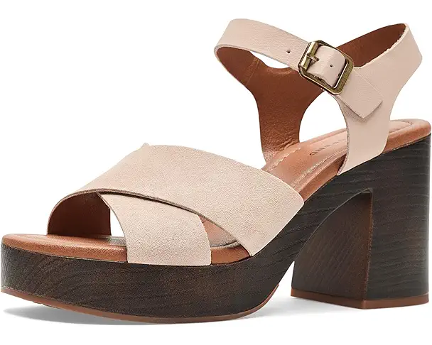 supply lab Lucky Brand Carsen Cross Strap Sandals Women's Cannellini/Cannellin