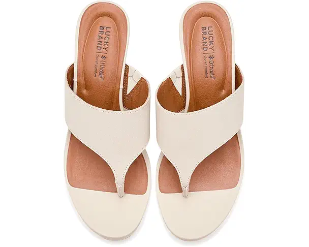 Supply Lab Lucky Brand Libbie Wedge Thong Sandals Women's Tusk