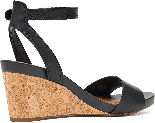 Supply Lab Lucky Brand Lynda Cork Wedge Sandals Women's Black