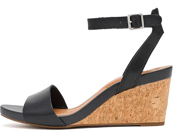 Supply Lab Lucky Brand Lynda Cork Wedge Sandals Women's Black