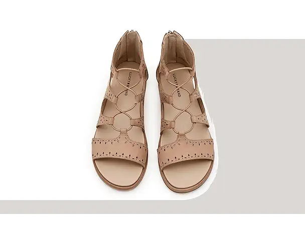 Supply Lab Lucky Brand Sartea Perforated Gladiator Sandals Women's Dusty Sand