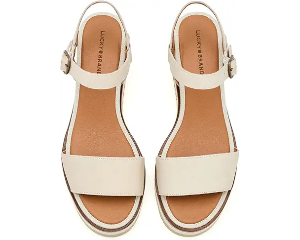 Supply Lab Lucky Brand Temay Platform Wedge Sandals Women's Tusk