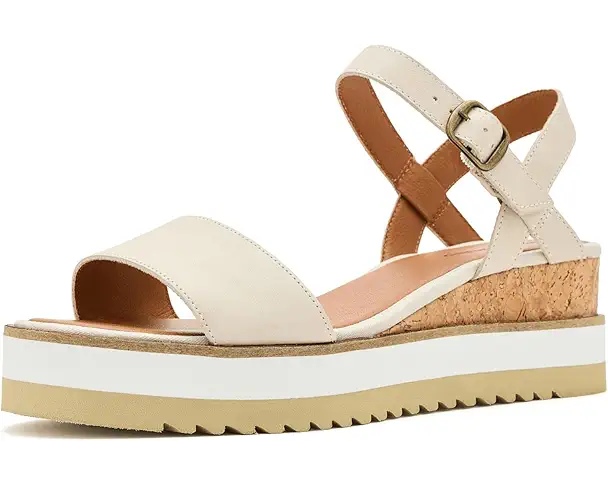supply lab Lucky Brand Temay Platform Wedge Sandals Women's Tusk