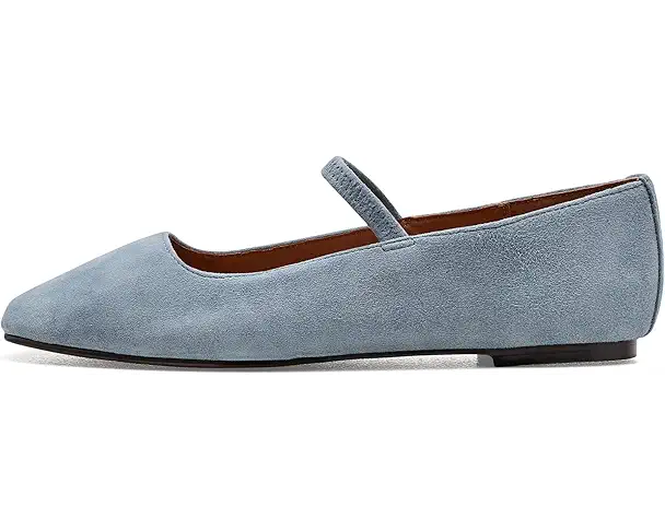Supply Lab Madewell The Greta Ballet Flat In Suede Women's Serene Blue