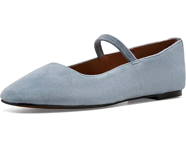 supply lab Madewell The Greta Ballet Flat In Suede Women's Serene Blue