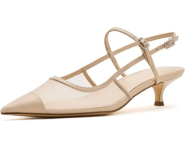 supply lab Marc Fisher LTD Ceddy Women's Ivory Mesh/Patent Leather
