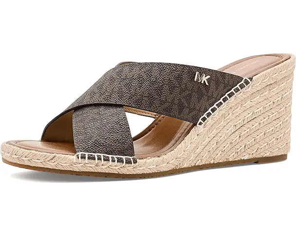 supply lab MICHAEL Michael Kors Kenzie Wedge Sandals Women's Brown 1