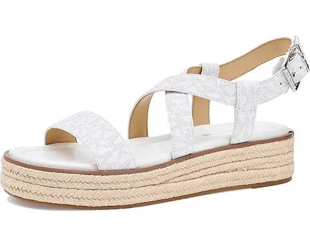 supply lab MICHAEL Michael Kors Lynn Espadrille Sandal Women's Optic White 1