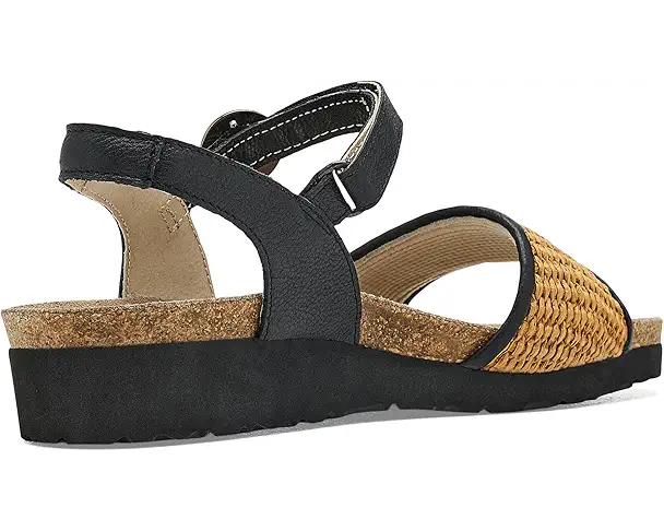 Supply Lab Naot Cecile Women's Soft Black Leather/Golden Brown Raffia