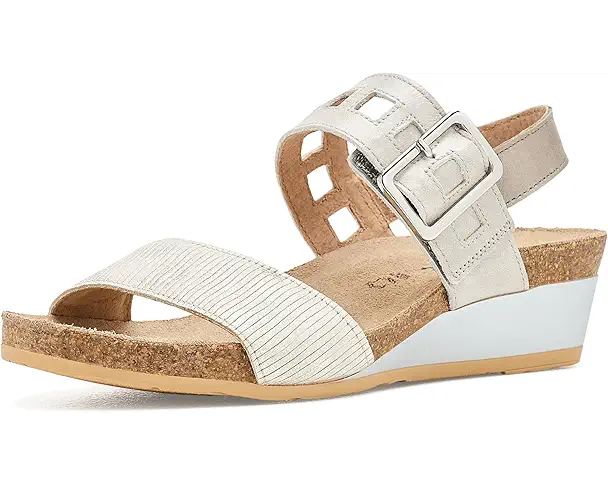 supply lab Naot Dynasty Women's Platinum Striped Suede/Quartz Metallic Leather/Titanium Leather