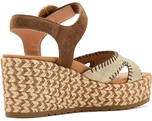 Supply Lab Naot Majorca Women's Brown Cedar Suede/Linen Raffia
