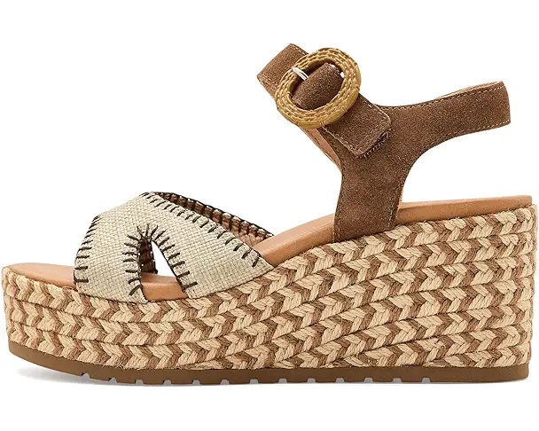 Supply Lab Naot Majorca Women's Brown Cedar Suede/Linen Raffia