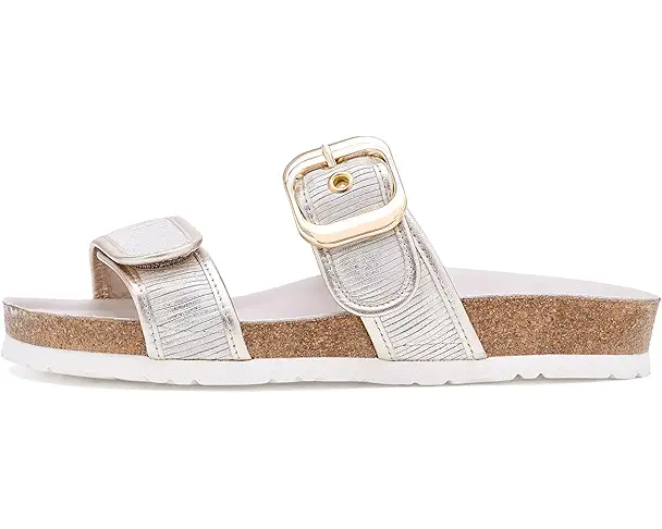 Supply Lab Naot Nashville Women's Platinum Striped Suede/Radiant Gold Leather