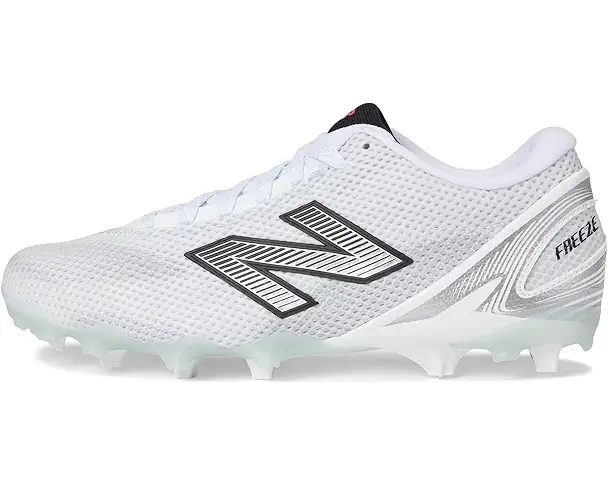 Supply Lab New Balance FreezeLX V5 Low Lacrosse Cleats Men's White/Black/Silver Metallic