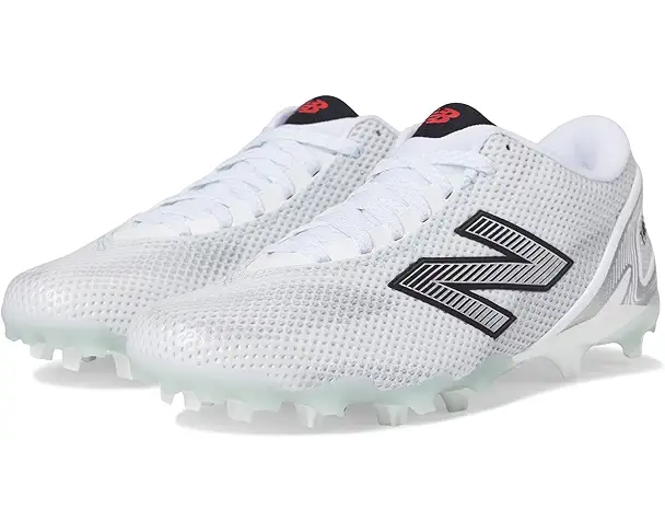 supply lab New Balance FreezeLX V5 Low Lacrosse Cleats Men's White/Black/Silver Metallic
