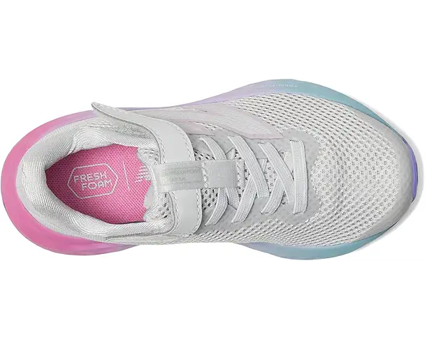 Supply Lab New Balance Kids Fresh Foam Arishi V4 Bungee Lace With Top Strap Grey Matter/Mid Century Pink/Lilac Glow