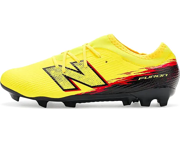 Supply Lab New Balance Kids Furon Team FG V8 (Little Kid/Big Kid) Punch Yellow/Black