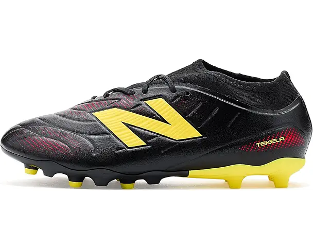 Supply Lab New Balance Kids Tekela Team Low FG V5 (Little Kid/Big Kid) Black/Punch Yellow