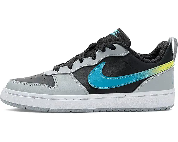 Supply Lab Nike Kids Court Borough Low FD (Big Kid) Black/Dutch Blue/Light Smoke Grey/White
