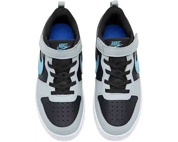 Supply Lab Nike Kids Court Borough Low FD (Little Kid) Black/Dutch Blue/Light Smoke Grey/White