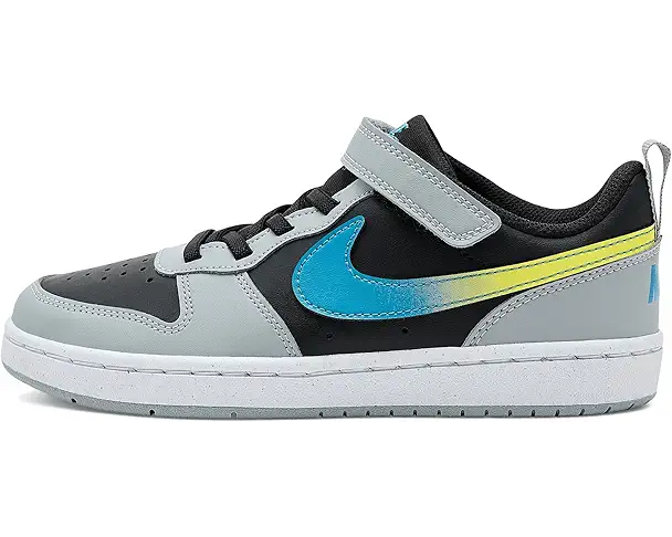 Supply Lab Nike Kids Court Borough Low FD (Little Kid) Black/Dutch Blue/Light Smoke Grey/White