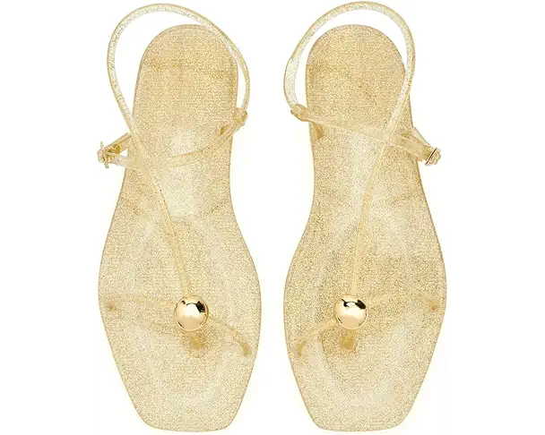 Supply Lab Nine West Shells Women's Clear/Gold Glitter