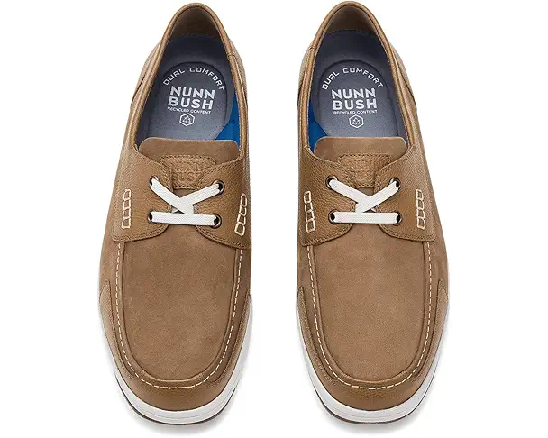 Supply Lab Nunn Bush Luca Moccasin Toe Boat Oxford Lightweight Comfortable Nautical Lace-Up Men's Tan