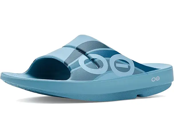 supply lab OOFOS Ooaah Sport Slide Unisex Blue Wave