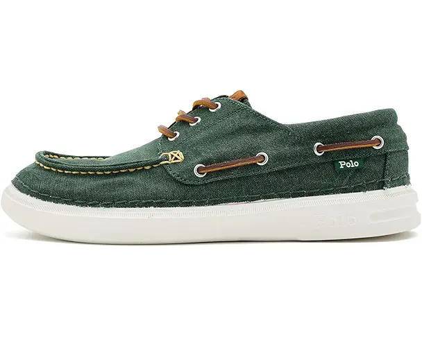 Supply Lab Polo Ralph Lauren RLite Mariner Canvas Boat Shoes Men's Forest