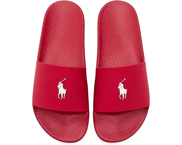 Supply Lab Polo Ralph Lauren Signature Pony Slides Men's Red/Deckwash White