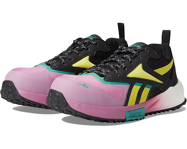 supply lab Reebok Work Lavante Trail 2 Work EH Comp Toe Women's Black/Yellow/Pink